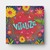 Motivatie Floral Trendy Vitalize Inspirivity Fotoplaat (Voorkant)