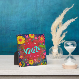 Motivatie Floral Trendy Vitalize Inspirivity Fotoplaat