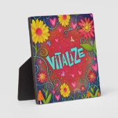Motivatie Floral Trendy Vitalize Inspirivity Fotoplaat (Voorkant)