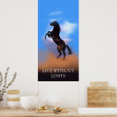 Motivatie fokpaarden leven zonder grenzen poster (Keuken)