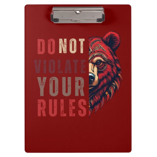 motivatie | Forex mindset | Bear Klembord (Voorkant)