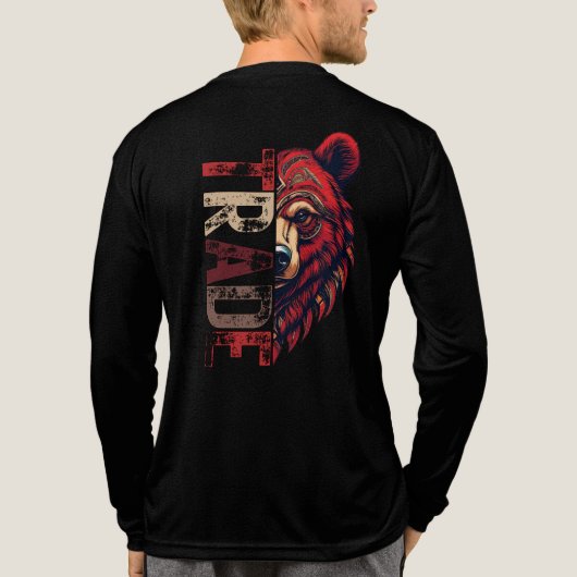 motivatie | Forex mindset | Bear Tri-Blend Shirt (Achterkant volledig)