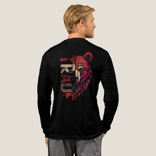 motivatie | Forex mindset | Bear Tri-Blend Shirt (Achterkant)