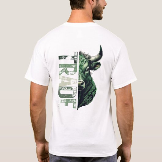 motivatie | Forex mindset | stier T-shirt (Achterkant)