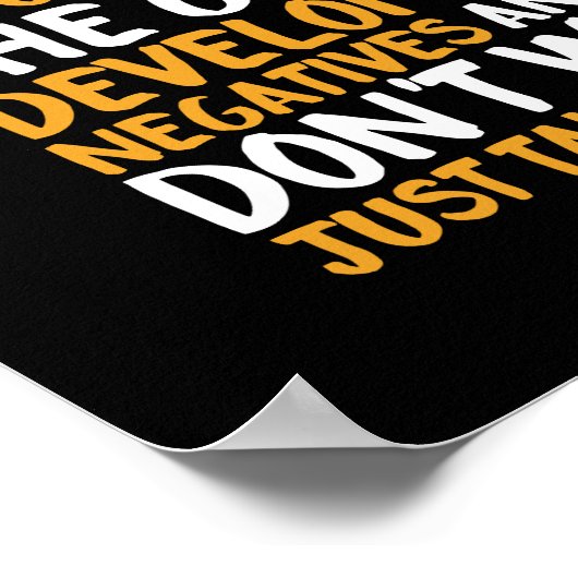 Motivatie fotografie focust op wat belangrijk is poster (Hoek)