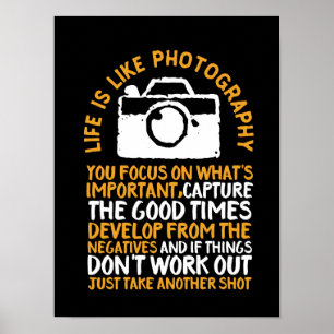 Motivatie fotografie focust op wat belangrijk is poster