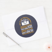 Motivatie fotografie focust op wat belangrijk is ronde sticker (Envelop)