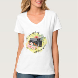Motivatie Fotografie Quote Waterverf Flower T-shirt