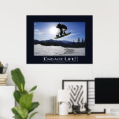 MOTIVATIE foto's FLYSNOWBOARDER Poster (Thuiskantoor)