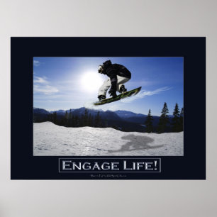 MOTIVATIE foto's FLYSNOWBOARDER Poster