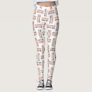 Motivatie fragment typografisch motiveringspatroon leggings