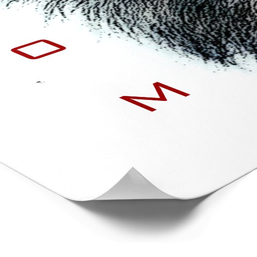 Motivatie Freedom Courage Wolf Poster Print (Hoek)