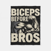 Motivatie Funny Gym Humor Biceps Gains Biceps B Fleece Deken (Voorkant)