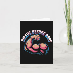 Motivatie Funny Gym Humor Biceps Gains Biceps B Kaart