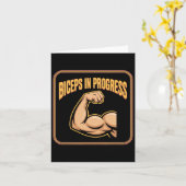 Motivatie Funny Gym Humor Biceps Gains Biceps I Kaart (Gele Bloem)