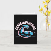 Motivatie Funny Gym Humor Biceps Gains Biceps I Kaart (Gele Bloem)