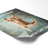 Motivatie Funny Hang In There Cat Poster (Hoek)
