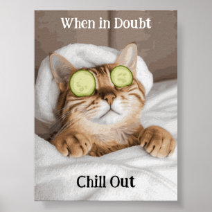 Motivatie Funny Inspirerend Cat Poster