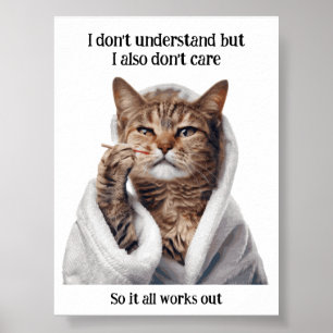 Motivatie Funny Inspirerend Cat Poster