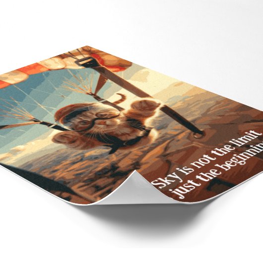 Motivatie Funny Inspirerend Cat Poster (Hoek)