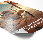 Motivatie Funny Inspirerend Cat Poster (Hoek)