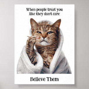Motivatie Funny Inspirerend Cat Poster