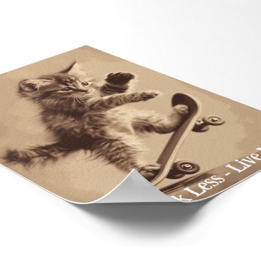 Motivatie Funny Inspirerend Cat Poster (Hoek)