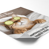 Motivatie Funny Inspirerend Cat Poster (Hoek)