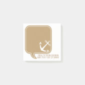 Motivatie Funny Kraft Speech Bubble Anker Post-it® Notes (Voorkant)