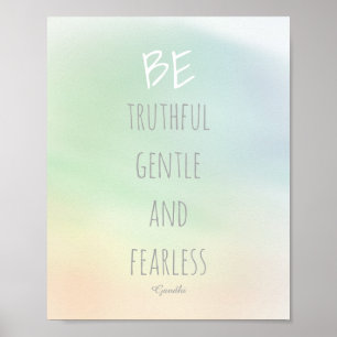 motivatie Gandhi citaat poster is waarheidsgetrouw