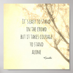 motivatie Gandhi citaat poster natuur kunst
