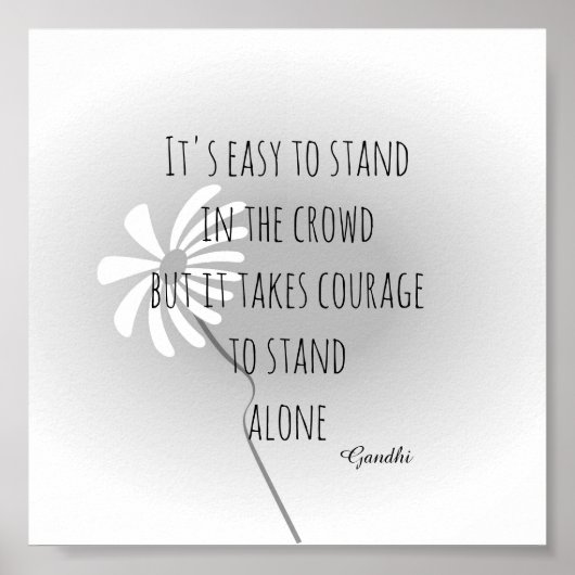 motivatie Gandhi citeert grijs en wit Poster (Voorkant)