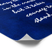 motivatie Gandhi citeert poster op blauw en wit (Hoek)