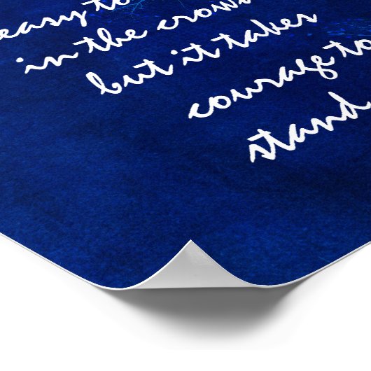 motivatie Gandhi citeert poster op blauw en wit (Hoek)