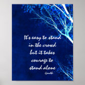 motivatie Gandhi citeert poster op blauw en wit (Voorkant)