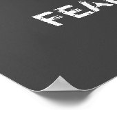 motivatie Gandhi is onbevreesd, citaat grijs & wit Poster (Hoek)