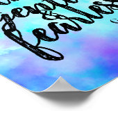 motivatie Gandhi is onbevreesd en citeert blauw Poster (Hoek)