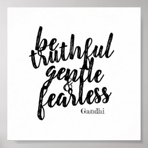 motivatie Gandhi is onfeilloos design van citaatte Poster