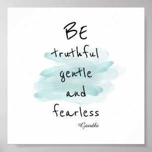 motivatie Gandhi quote poster waterverf stijl