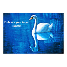 Motivatie Gedachtenswan Reflectie Blauw & Wit