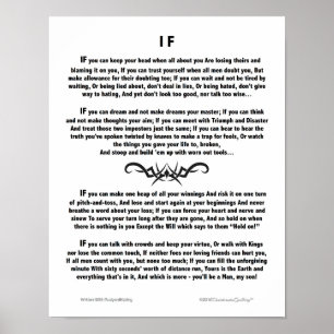 Motivatie gedicht bij Rudyard Kipling Poster