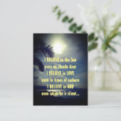 Motivatie gedicht Prayer Cloudy Days Briefkaart (Staand voorkant)