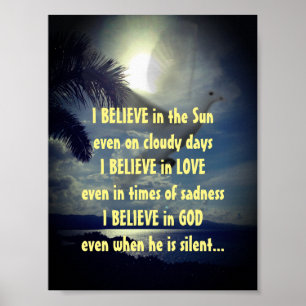 Motivatie gedicht Prayer Cloudy Days Poster