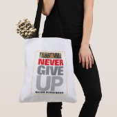 Motivatie Geef nooit op Geef nooit op groot Tote Bag (Dichtbij)