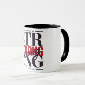 Motivatie geef nooit op mok (Voorkant rechts)