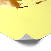 Motivatie geel Poster met paarden (Hoek)