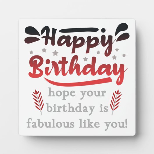 Motivatie Gefeliciteerd met je verjaardag. Fotoplaat (Voorkant)