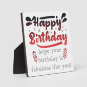 Motivatie Gefeliciteerd met je verjaardag. Fotoplaat (Voorkant)