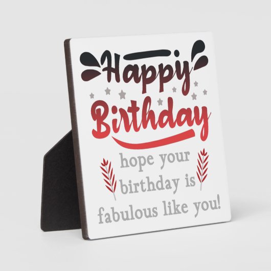 Motivatie Gefeliciteerd met je verjaardag. Fotoplaat (Voorkant)