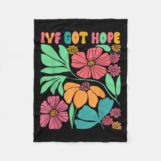 Motivatie Geïnspireerde Ivf Mama Wildflower Ivf Mo Fleece Deken (Voorkant)